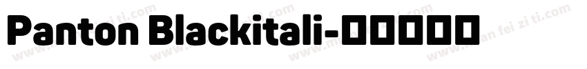 Panton Blackitali字体转换